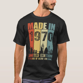 Gemaakt in 1970 Limited Edition 55 jaar T-shirt