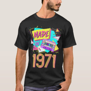 Gemaakt in 1971 51 jaar oude Retro  80s 51st B T-shirt