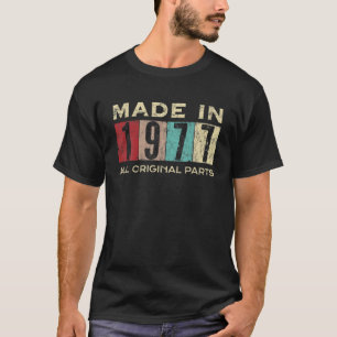 Gemaakt in 1977 45 jaar oud 45th Bday Retro All Or T-shirt