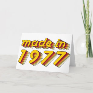 Gemaakt in 1977 (Yellow&Red) Kaart
