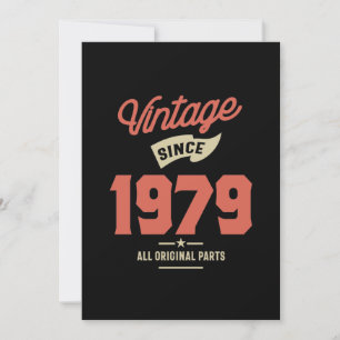Gemaakt in 1979 Verjaardagscadeau Kaart