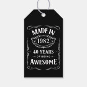 Gemaakt in 1982, 40 jaar geweldige 2022 dag cadeaulabel (Voorkant)