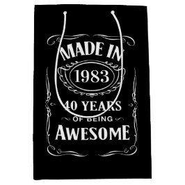 Gemaakt in 1983, 40 jaar geweldige 2023 dag medium cadeauzakje