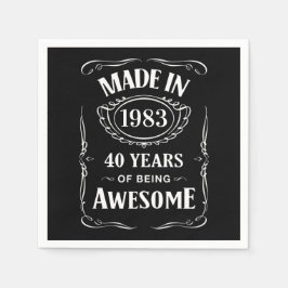 Gemaakt in 1983, 40 jaar geweldige 2023 dag servet