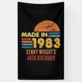 Gemaakt in 1983 40e verjaardag spandoek (Verticaal)