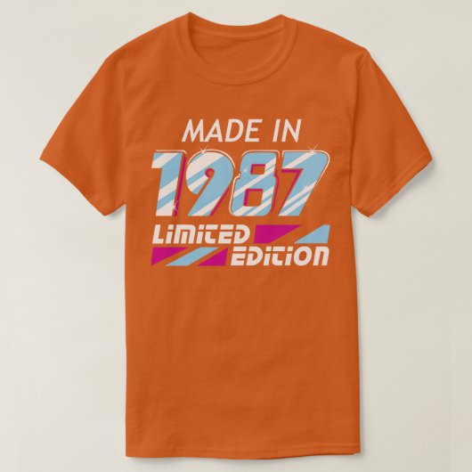 Gemaakt in 1987 Limited Edition 1 T-shirt (Design voorkant)
