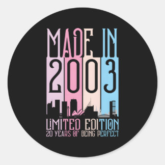Gemaakt in 2003 20 jaar die perfect zijn ronde sticker