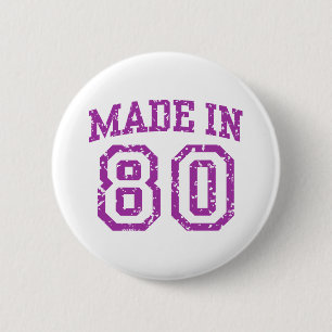 Gemaakt in 80 ronde button 5,7 cm