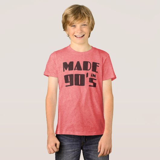 Gemaakt in 90's Tri-Blend shirt (Voorkant volledig)