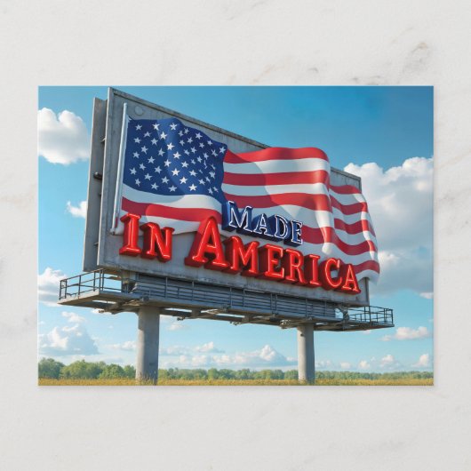 Gemaakt in Amerika Billboard Briefkaart (Voorkant)