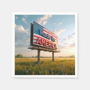 Gemaakt in Amerika Billboard in een land veld Servet