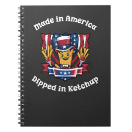 Gemaakt in Amerika Dipped in Ketchup Funny Patriot Notitieboek