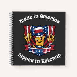 Gemaakt in Amerika Dipped in Ketchup Funny Patriot Notitieboek