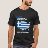 Gemaakt in Amerika met Griekse delen Amerikaans Gr T-shirt (Voorkant)