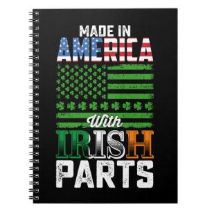 Gemaakt in Amerika met Ierse Onderdelen St. Patric Notitieboek