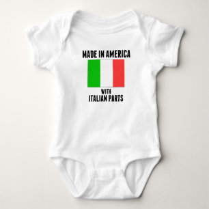 gemaakt in Amerika met Italiaanse onderdelen Romper