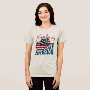 Gemaakt in Amerika Patriottisch Tri-Blend Shirt