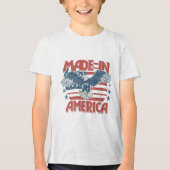 "Gemaakt in Amerika" Tri-Blend Shirt (Voorkant)