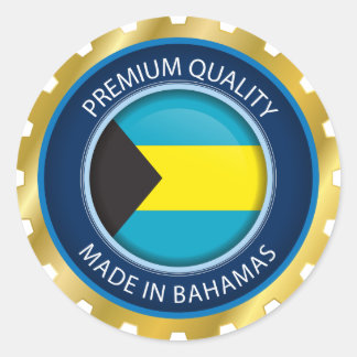 Gemaakt in Bahamas Seal, Bahamaanse vlag Ronde Sticker