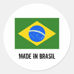 Gemaakt in Brasil grote ronde stickers