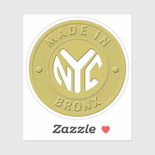 Gemaakt in Bronx Token Sticker (Vel)