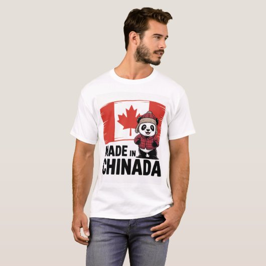 Gemaakt in China Panda - Chinees Canadees T-shirt (Voorkant volledig)