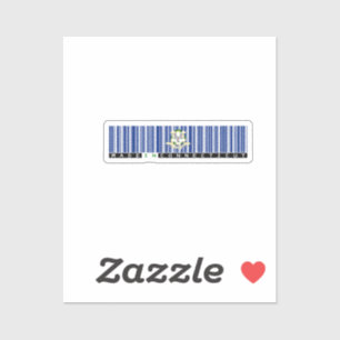Gemaakt in Connecticut Barcode Vlag Ontwerp Sticker