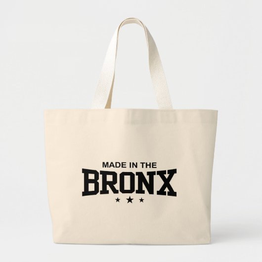 Gemaakt in de Bronx Grote Tote Bag (Voorkant)