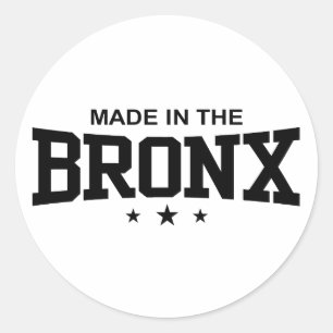 Gemaakt in de Bronx Ronde Sticker