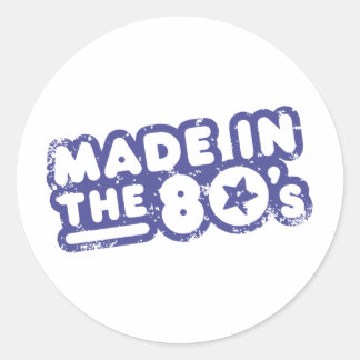 Gemaakt in de jaren '80 ronde sticker