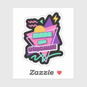 Gemaakt in de jaren 90 in Arabische retro Sticker