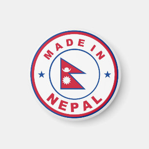 gemaakt in de nepal - productlabel ronde magneet