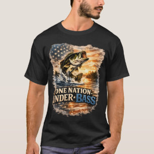 Gemaakt in de VS (om te vissen) – Baars & Vlag S T-shirt