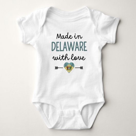 Gemaakt in Delaware met Liefde Romper (Voorkant)