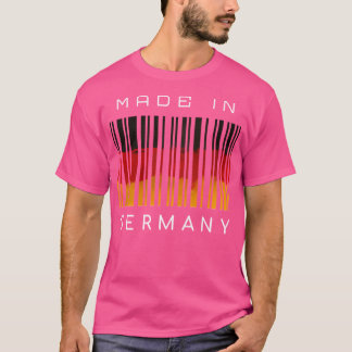 Gemaakt in Duitsland barcode ontwerp T-shirt