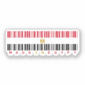 Gemaakt in Egypte Barcode Vlag Sticker (Voorkant)