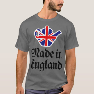 Gemaakt in Engeland Britse theepot Union Vlag T-shirt