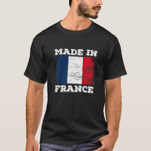 gemaakt in Frankrijk met Franse vlag Grafisch Desi T-shirt