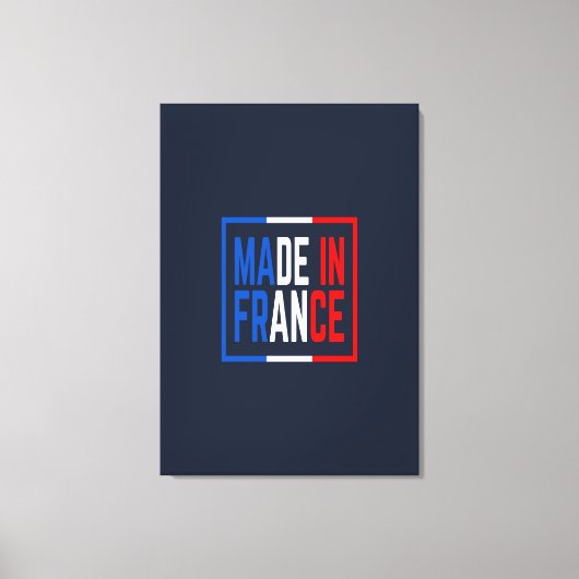 Gemaakt in Frankrijk Wijnkunst Canvas Afdruk (Voorkant)