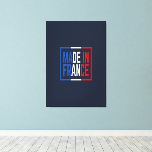 Gemaakt in Frankrijk Wijnkunst Canvas Afdruk (Insitu (Houten vloer))