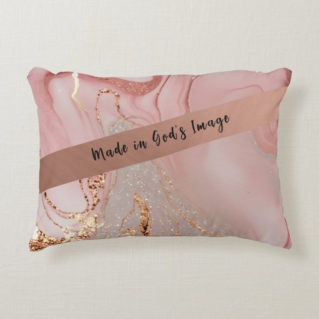 "Gemaakt in Gods Afbeelding" Accent kussen aangepa (Voorkant)