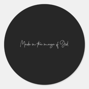 Gemaakt in het Afbeelding Gods Handgeschreven Ronde Sticker