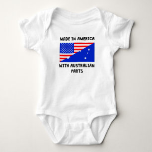 gemaakt in het Amerikaans met Australische onderde Romper