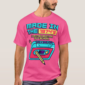 Gemaakt in het Retro-Cassettebandje van 1974 T-shirt
