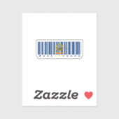 Gemaakt in Idaho Barcode Flag Sticker - State Prid (Vel)