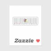 Gemaakt in Illinois Barcode Flag Sticker - Staat (Vel)