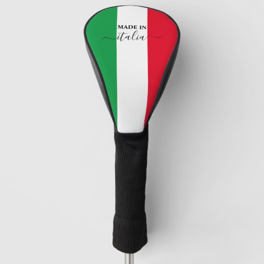 Gemaakt in Italië Italiaanse vlag Rood Wit Groen I Golfheadcover (Voorkant)