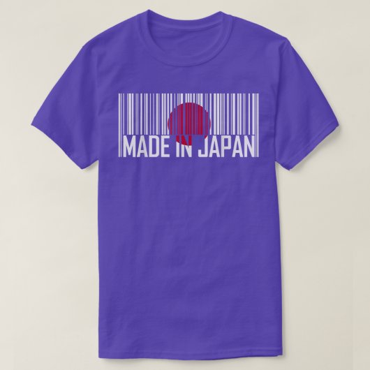 GEMAAKT IN JAPAN-vlaggenstreepjescode T-shirt (Design voorkant)