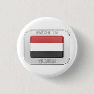 Gemaakt in Jemen Ronde Button 3,2 Cm
