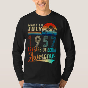 Gemaakt in juli 1957 65 jaar Geweldige vintag T-shirt